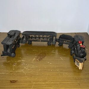 Antique Metal Train Set 4 Pieces 🚂🎄